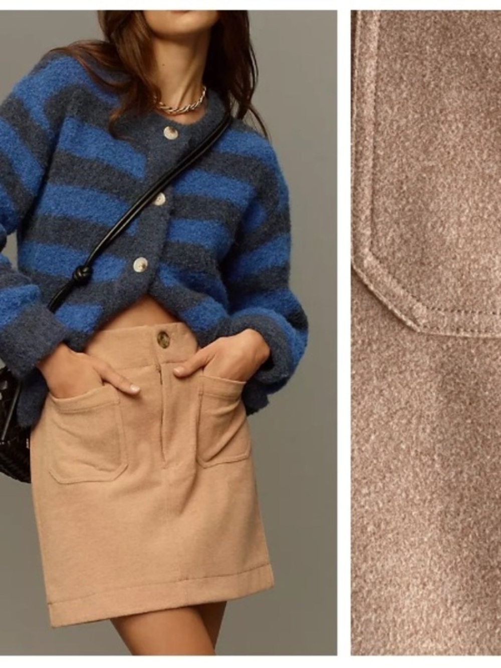 Anthropologie Maeve Tan The Colette Sweater Knit Mini Skirt Small